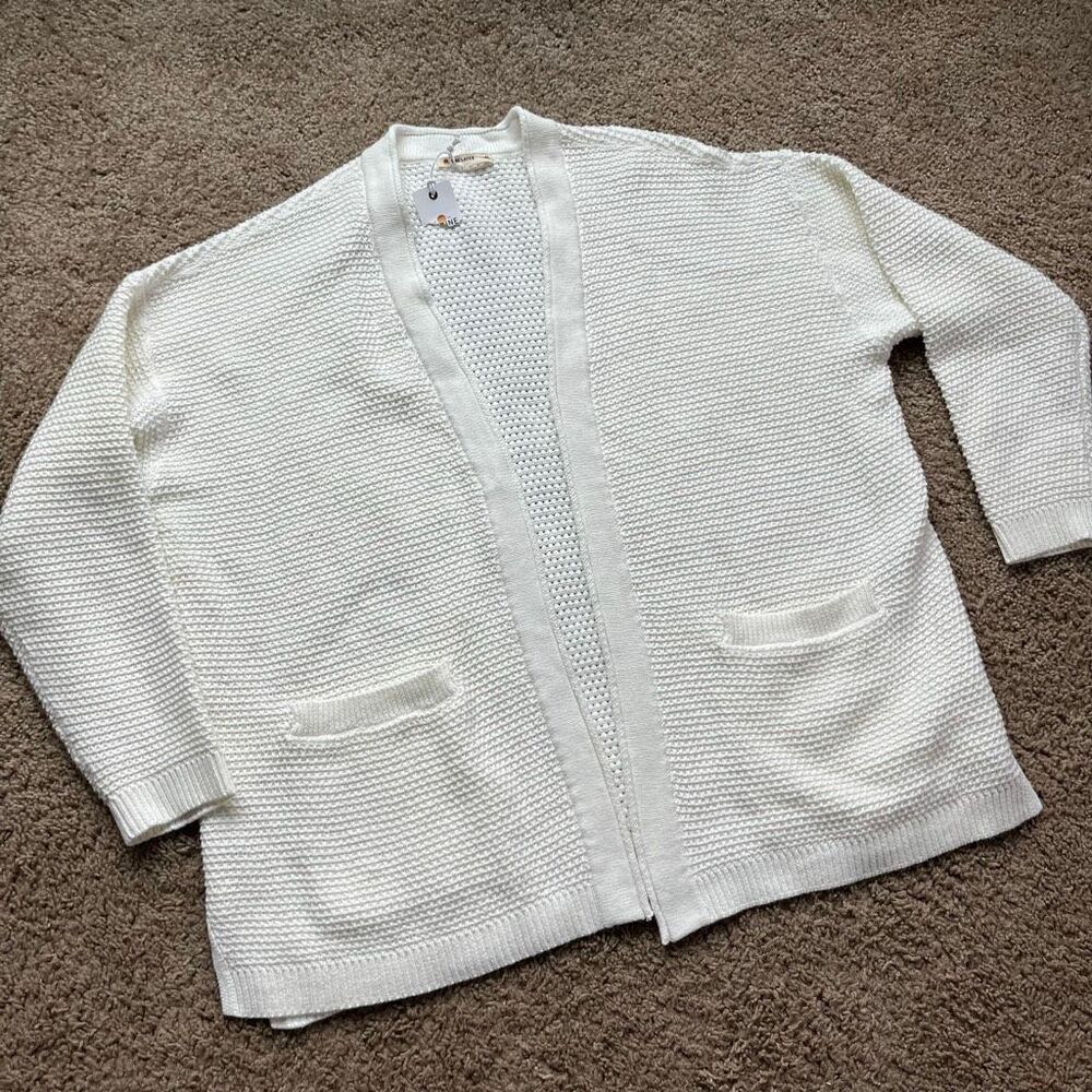 Marine Layer Catalina Cardigan Textured Cotton Knit Slouchy XL NWT